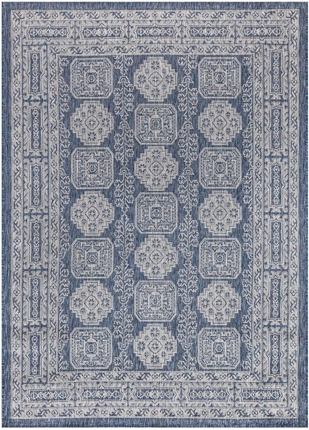 Keen Home Design Terrace Outdoor Area Rug - 4x6 Washable Indoor/Outdoor Rug for Patio, Kitchen, Balcony, Beach, Garden, Deck and Porch, Size: 3'10"x5'7"