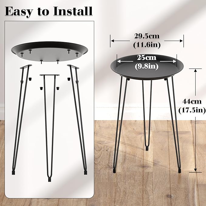 SUEH DESIGN Plant Stand Indoor, Metal Plant Stand Round Plant Table Heavy Duty Plant Stool Tall Flower Pot for Indoor Outdoor Home Decor, 1 Pack Tall