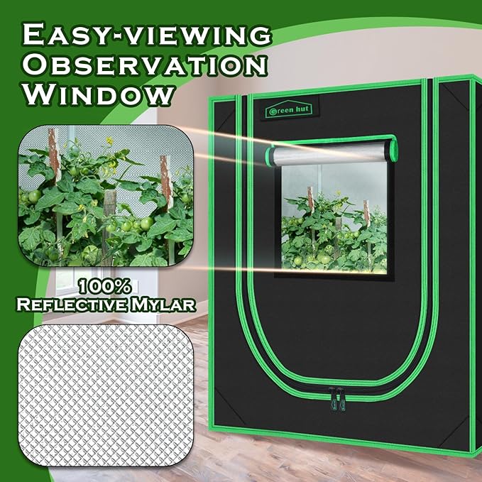 Small Grow Tent for Plants Indoor 18"x30"x36" Mylar Hydroponic Grow Tents Indoor Grow Room for Plant Fruit Flower Veg with Removable Waterproof Floor Tray