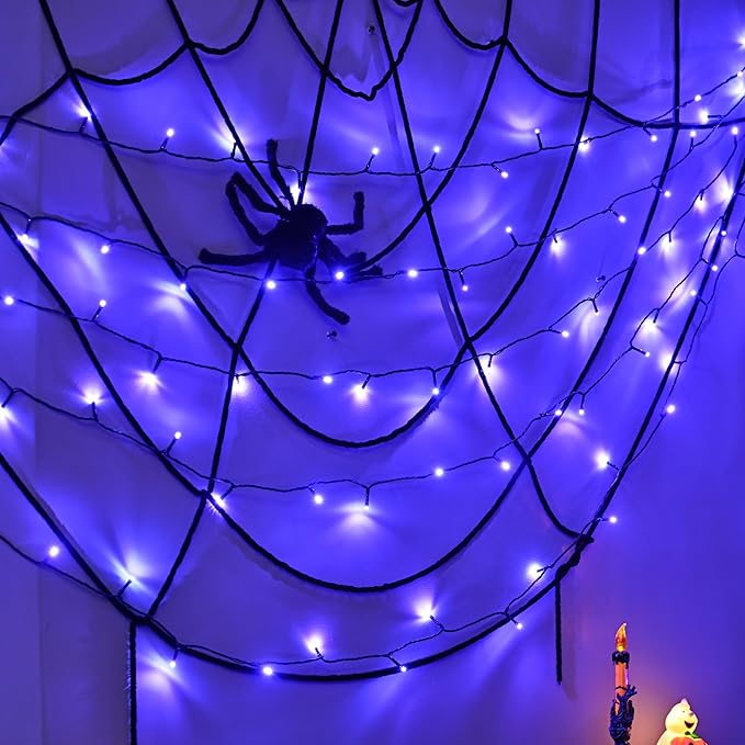 600 LED Halloween Lights, 216 FT Waterproof Halloween String Lights, Purple Halloween Lights Outdoor with 8 Lighting Modes for Halloween Outdoor Party Yard Garden Decoration (216 Ft | Purple, 216 Ft)