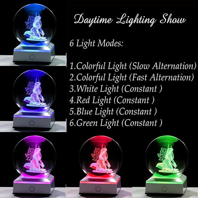 Qianwei 3D Crystal Fairy Decor - Guardian Angel Statue, Sympathy & Birthday Gifts, Christian Keepsake & Paperweight