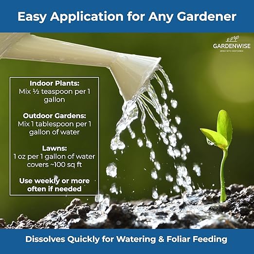 20-20-20 Water-Soluble Fertilizer – Powder for Liquid Plant Food for Indoor & Outdoor Plants, Orchids, Vegetables, Lawns, Flowers – 20 20 20 Fertilizer 1 Quart (2 lbs)