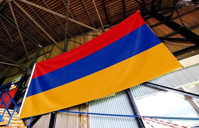Armenia Extra Large Flag 8x12FT Giant Armenian National Polyester Flag With 3 Grommets For Patriotic Armenian Themed Festival Events Party Decoration(Armenia, 8x12FT)