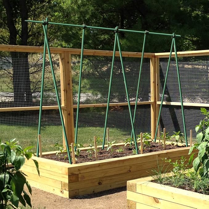 Garden Stakes 4ft for Plants, 20pack Tree Stakes Fence Post Fiberglass Rod, 1/5 Inch Dia Garden Poles Tree Stake Cucumber Stake EcoStake Rust-Free (48inch)