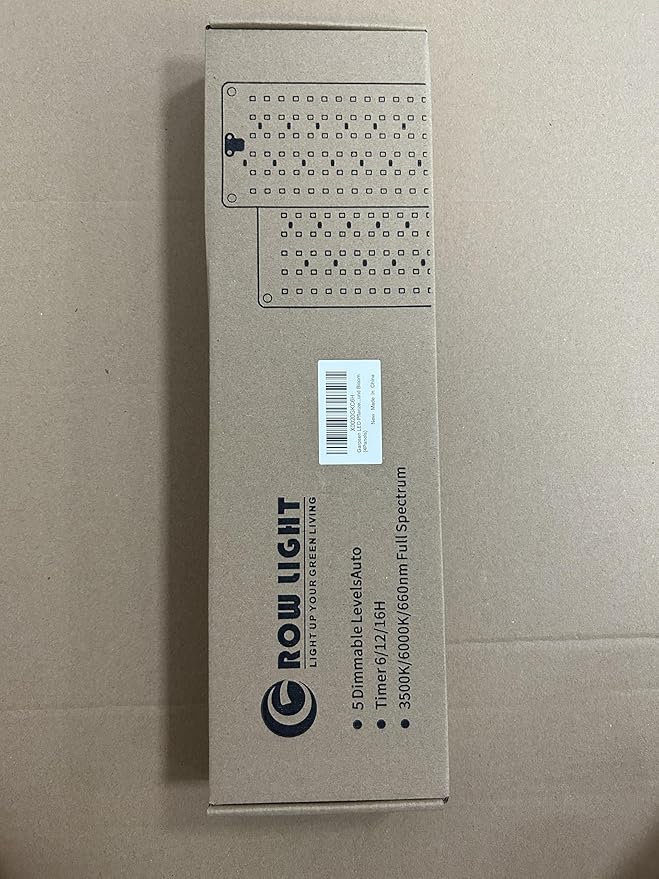 Garpsen Grow Light, 6000K Full Spectrum Plant Lights for Indoor Growing with Auto Timer 6/12/16H, 5 Dimmable Levels & 3 Color Modes, 552 LEDs Grow Lamp Panel for Seed Starting, Veg and Bloom(4Panels)