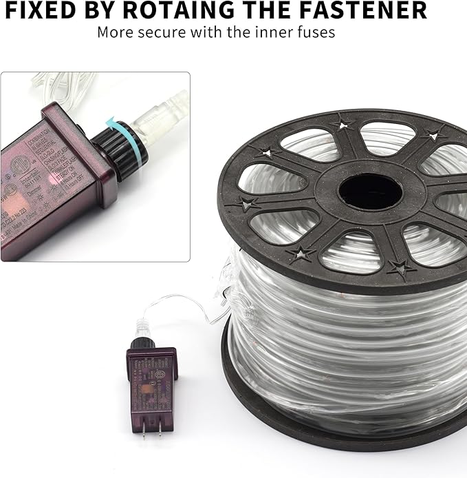 LED Rope Lights for Outside 100Ft Waterproof Rope Lighting 429 LEDs 110V 8 Modes Remote Control Timer Christmas Rope Lights for Indoor Outdoor Party Holiday Garden Decoration (White)