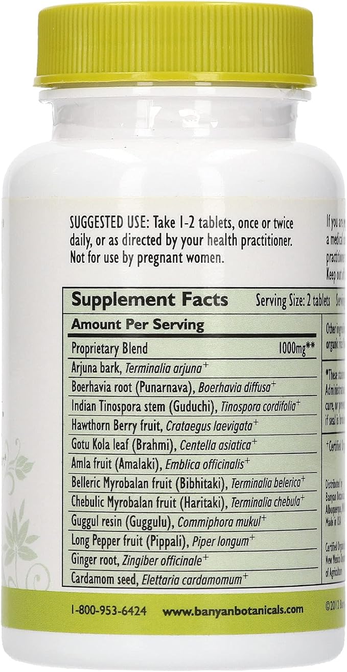 Banyan Botanicals Heart Formula – Organic 90 Tablets