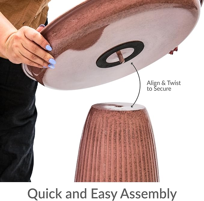 Sunnydaze Gleeful Garden Metal Bird Bath for Outdoors - Large Decorative Iron Birdbath - 23-Inch - Matte Blue