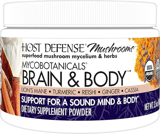 Host Defense MycoBotanicals Brain & Body* Powder 3.5 oz (33 Servings)*