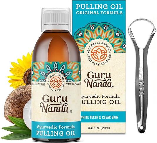 GuruNanda Original Oil Pulling with Tongue 8.45 Fl