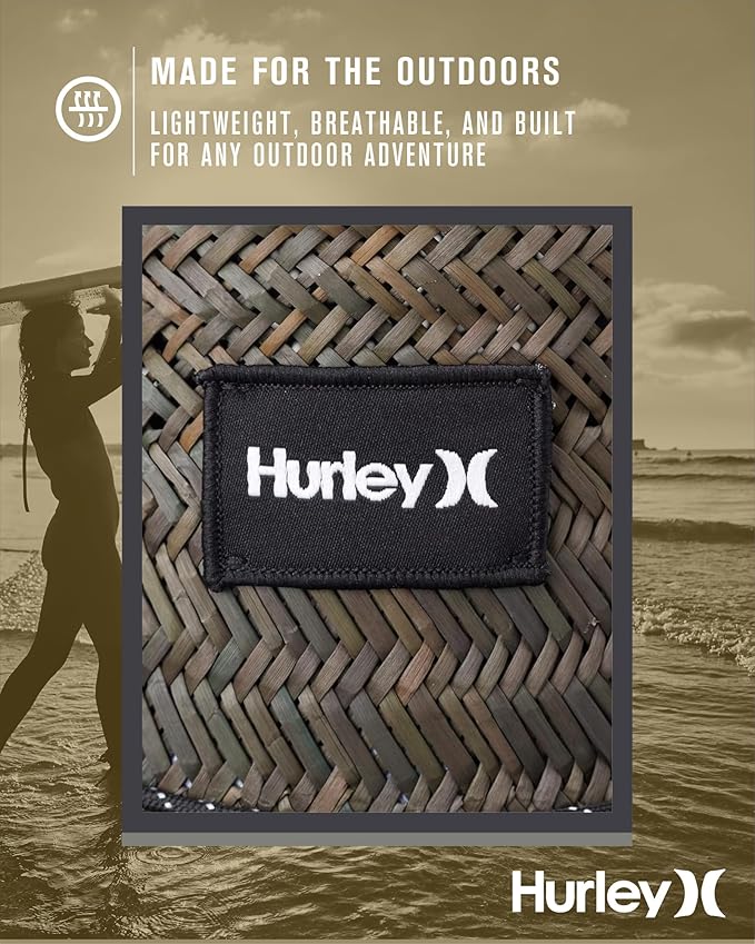 Hurley Men's Straw Hat - Bayside Lifeguard Straw Sun Hat