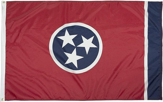 FlagSource Tennessee Nylon State Flag, Made in the USA, 4x6'