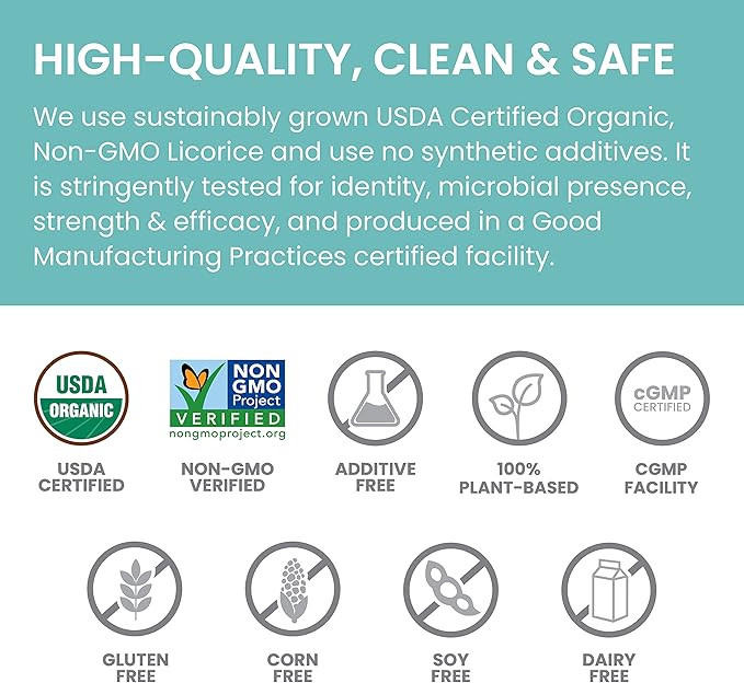 Himalaya Organic Licorice Root Herbal Supplement, 60 Plant-Based