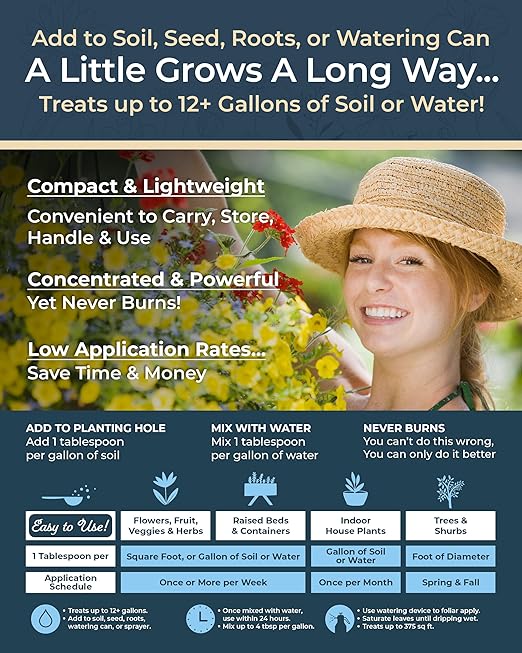 Organic Plant Magic - Truly Organic™ Easy to Use Soluble Plant Food Shaker: All-Purpose Fertilizer Concentrate for All Flower Vegetable Herb Fruit Tree Indoor Garden & House Plants [Two 3 oz Shaker]