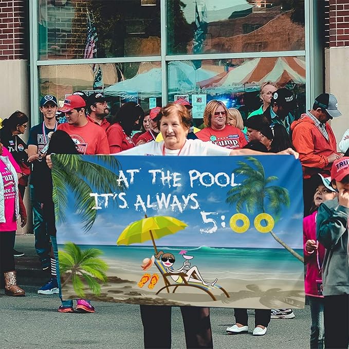 At The Pool It'S Always 5 00 Flag 3x5 Ft Outdoor Decoration Banner House Flags Yard Farmhouse Garden Indoor Sign