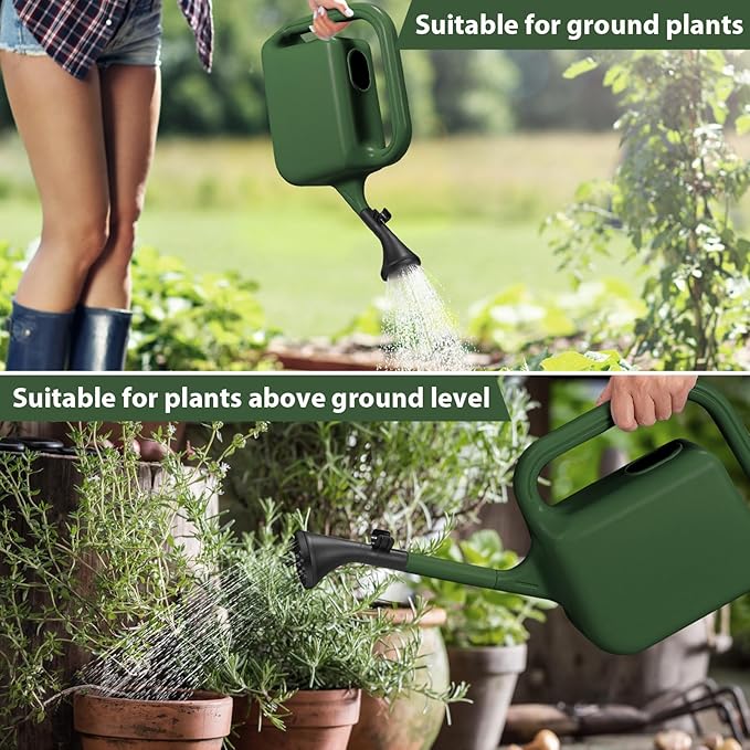 Outdoor Watering Can for Plants Indoor Watering Can for Houseplants 3/4 Gallon 3L (Green)