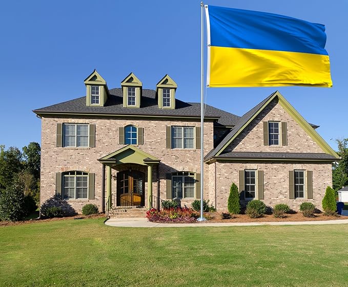 Ukraine Extra Large Flag 6x10FT Giant Ukrainian National Polyester Flag With 3 Grommets For Patriotic Ukrainian Themed Festival Events Party Decoration(Ukraine, 6x10FT)