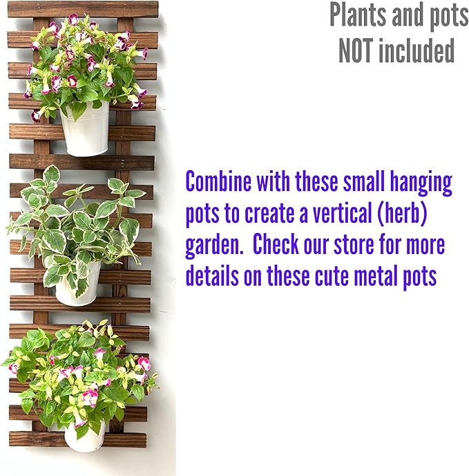 ShopLaLa Wall Planter - Wooden Hanging Planter for Indoor Plants, Plant Stand, Air Plant Succulent Holder, Vertical Garden. Large Wall Decor for Living Room, Room Decor for Teens, 90cm (35.4")
