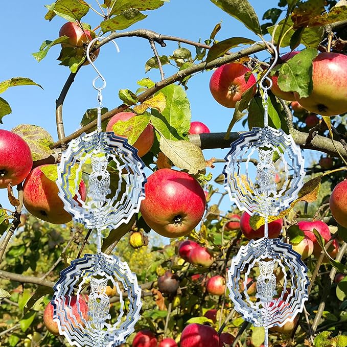 12 PCS Stainless Steel Bird deterrents for Outside,3D Bird Scarer Discs Set Pigeon Deterrent,Bird reflectors to Keep Birds Away Woodpecker Deterrent for House,Crow Deterrent