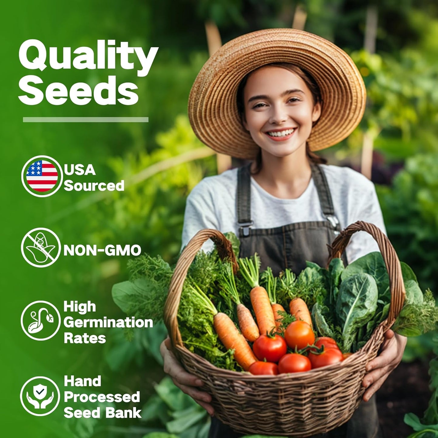 Lush&Dew Year-Round USDA Zone 5 Seed Bank, 32 Varieties Non-GMO Heirloom Seeds of Vegetables, Herbs, Gardening Gifts for Women Men, Emergency Survival Kit for Raised Garden Bed, Greenhouse