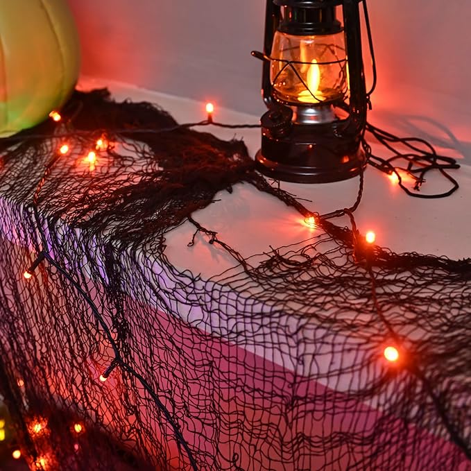 300 LED Halloween Lights, 118FT Waterproof Halloween String Lights, Orange Halloween Lights Outdoor with 8 Lighting Modes for Halloween Outdoor Party Yard Garden Decoration