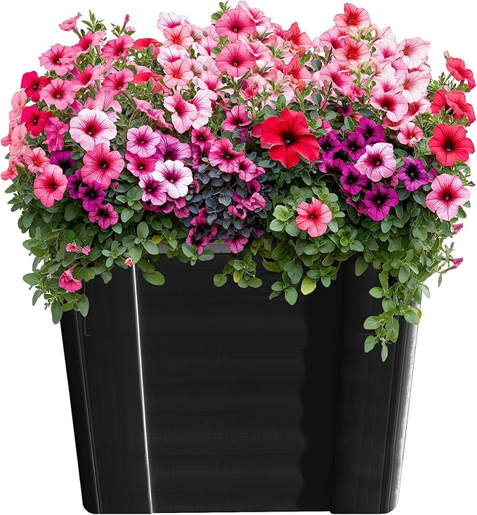 Raised Garden Bed - 1x1 ft Planter Box - Black HDPE - No Tools Needed - DIY Kit for Urban Gardening, Flowers, Herbs & Vegetables - Made in The USA - 2 Pack