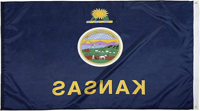 FlagSource Kansas Nylon State Flag, Made in the USA, 4x6'