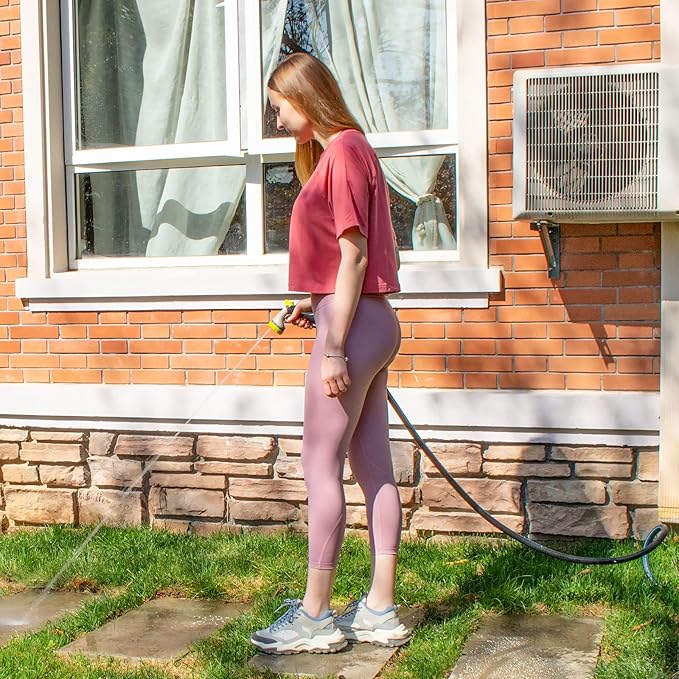 Fevone 25 ft Garden Hose, Heavy Duty Water Hose, Hybrid Polymer, Kink Resistance, Flexible, Durable, Solid Brass Fittings, 3/4" GHT, 5/8" ID, 600 PSI,