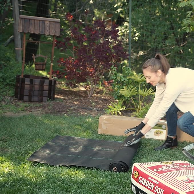 ECOgardener Premium 5oz Landscape Fabric, 4ft x 100ft Pro Garden Weed Barrier - Durable & Heavy Duty Weed Block Gardening Mat, Easy Setup & Superior Weed Control, Eco-Friendly & Convenient Design