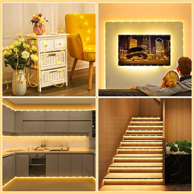 Rope Lights Outdoor, 100FT 300 LED Plug in Christmas Lights with Waterproof 8 Modes, Connectable String Twinkle Light for Indoor House Patio Garden Party Holiday Decorations, Warm White