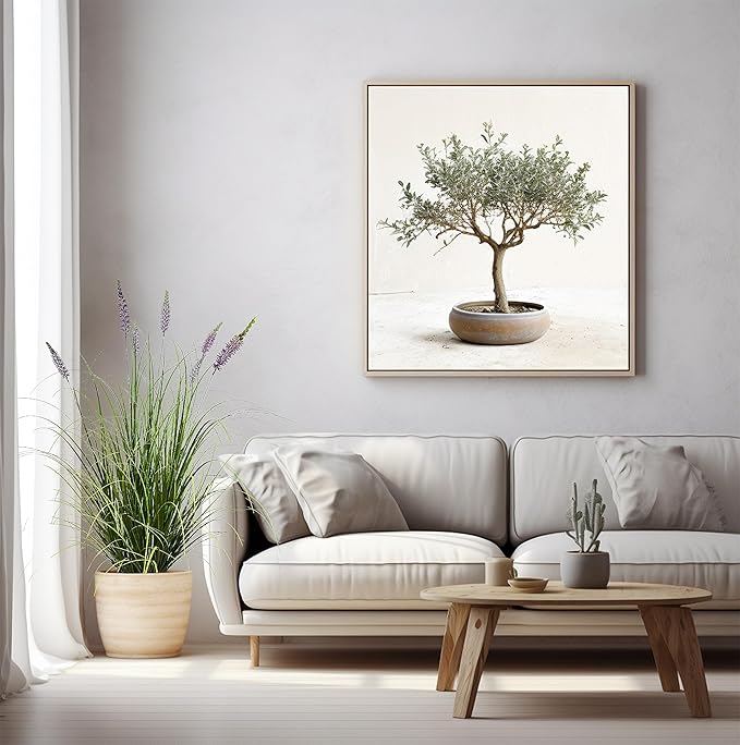 Artificial Plant 47in(1pack) Tall Artificial Lavender Plant,Faux Plants Indoor Home Decorative Artificial Plants & Flowers in Pot Fake Plant, House Plant Indoor