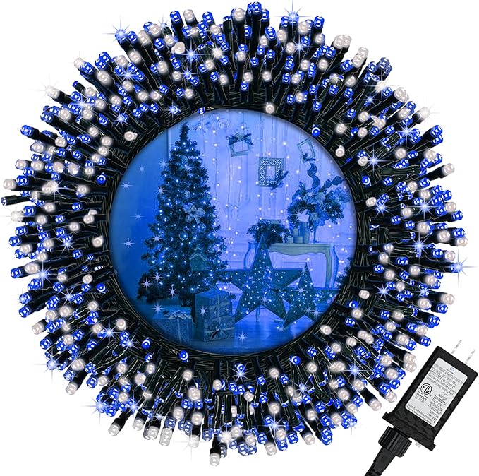 Christmas Lights,100 LED 39FT Outdoor/Indoor Christmas Lights Plug in with 8 Modes & Timer & Memory Function, Waterproof Christmas Lights Outdoor for Holiday Party Christmas Tree Decor