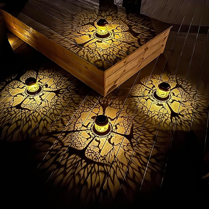 Deer Solar Lanterns Outdoor Waterproof Hanging Solar Lights Deer Gifts for Women Men Metal Decorative LED Lanterns for Yard, Patio, Lawn, Tabletop, Pathway, Landscape, Garden Decor