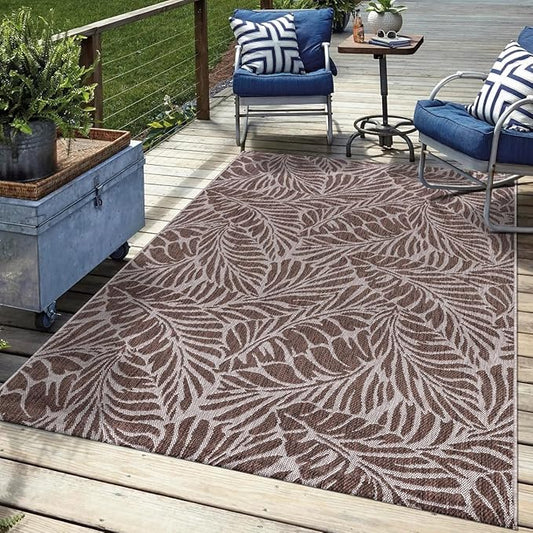 Keen Home Design Terrace Outdoor Area Rug - 12x15 Washable Indoor/Outdoor Rug for Patio, Kitchen, Balcony, Beach, Garden, Deck and Porch, Size: 12'x15'