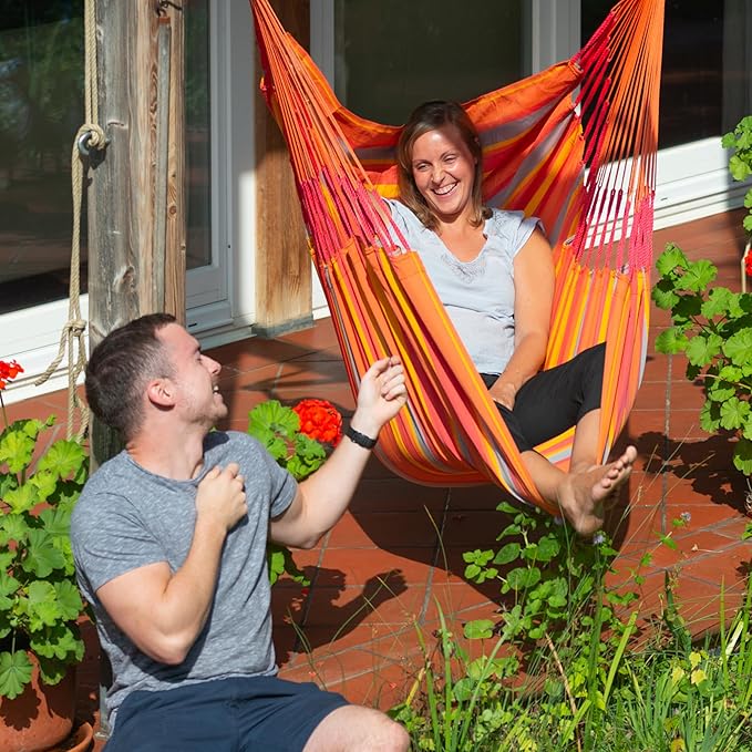 LA SIESTA® - Large Comfort Domingo Hammock Swing Chair - Weather & Tear Resistant Hanging Hammock Chair - Indoor Outdoor Hammock Chair Swing - Patio Porch Bedroom Hanging Chair - Max 285 Lbs, Toucan