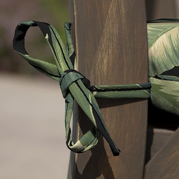 Arden Indoor/Outdoor Seat or Rocking Chair Cushion, 19 x 18, Water Repellent, Rain Proof, Fade Resistant Cushion for Rocking or Dining Chairs Onyx Cebu