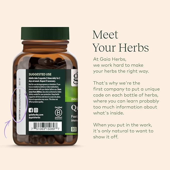 Gaia Herbs Quick Defense 80 Vegan (8-Day Supply)
