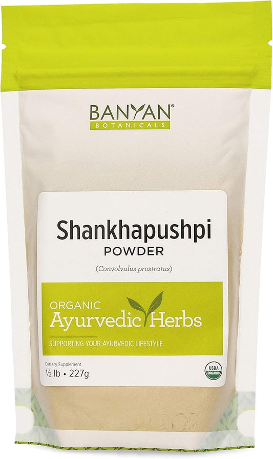 Banyan Botanicals Organic Shankhapushpi Powder – 1/2lb –