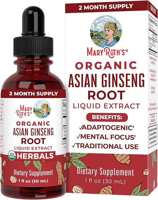 MaryRuth Organics Herbal Supplement Drop, Antioxidant, 1, Ginseng 1 Fluid