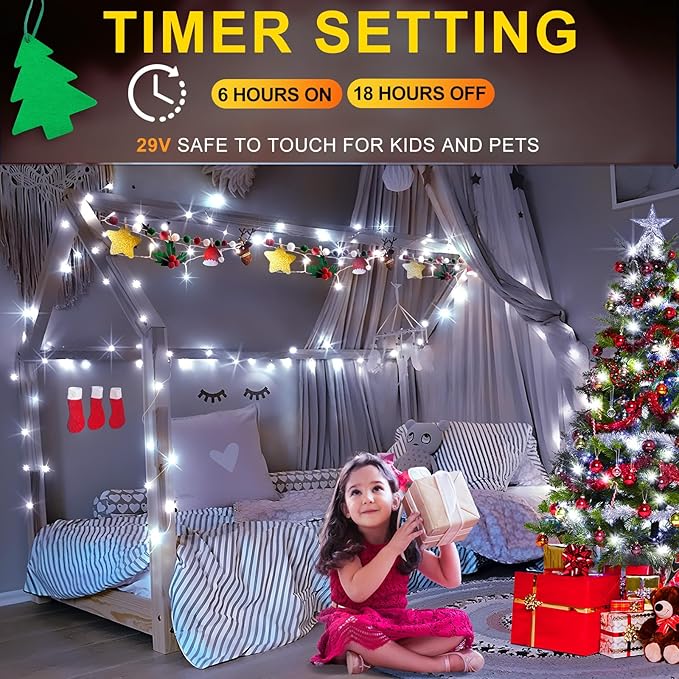 KNONEW 403ft 1000 LED Christmas String Lights Outdoor Color Changing 11 Modes Timer Fairy Light Plug in Waterproof Lights for Xmas Tree Yard Wedding Decorations (Cool White to Multicolor)