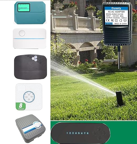 24VAC ac/ac Power Adapter Transformer for Sprinkler System Power Supply for Indoor Irrigation Timers Compatible with Rachio Smart Sprinkler Controller MKA-482401000 ILA48-241000 HL-EI480800 JT-917