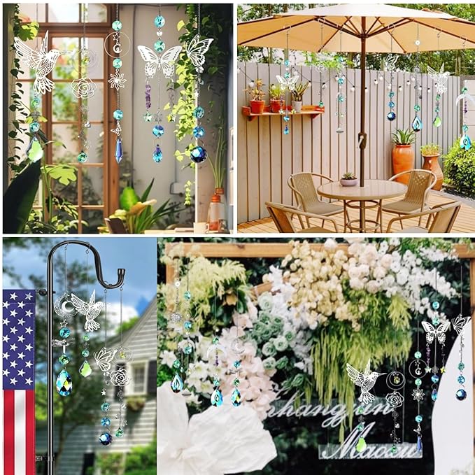 IcosaMro 420PCS Sun Catcher Arts and Crafts for Adults Crystal Suncatcher Crafts Kit for Adults Suncatchers DIY Making Supplies for Indoor Window Hanging, Outdoor Garden Decor Wedding Christmas