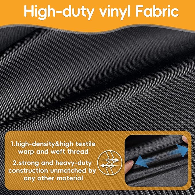 Grill Cover for Char-Griller 3-Burner Dual Fuel Expandable Propane Gas and Charcoal Outdoor Polyester Grill and Smoker Cover, Heavy Duty Waterproof UV Resistant Cover, Outdoor BBQ Accessories