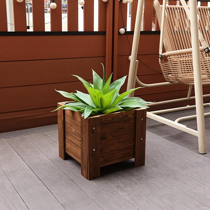 Artificial Plants Outdoor,UV-Resistant Fake Agave Succulent Plant 23 Inch Medium Size Faux Succulents Stems for Indoor Realistic & Natural Home Decor Plants for Office Housewarming 2 Pack