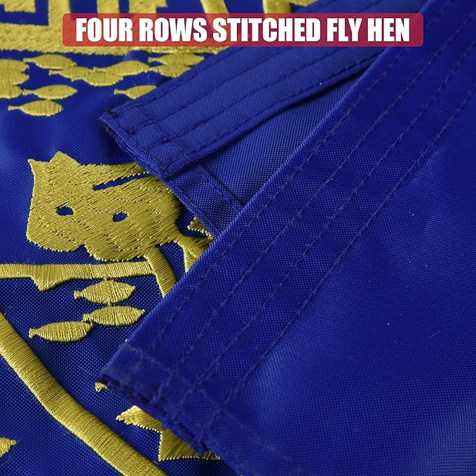 Oregon State Flag 3x5 Ft, Deluxe Full Embroidered Heavy Duty Nylon Durable OR Outside Flags, Indoor/Outdoor, Sewn Stripes and Brass Grommets