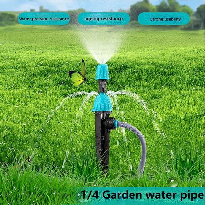1/4 Inch Drip Hose,100 Foot Gray Drip Hose,for DIY Garden Irrigation Systems,Hydroponics, Spray Hose,Drip Emitter,or as a Blank Distribution Tube for any Garden Project(30 m)