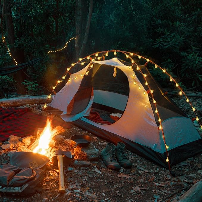 16.4ft 50LED Globe String Lights Indoor Bedroom Battery Operated, Crystal Fairy Lights IP44 Waterproof Outdoor Hanging Decorative Lights for Home Tent Patio Garden Party Wedding Decor