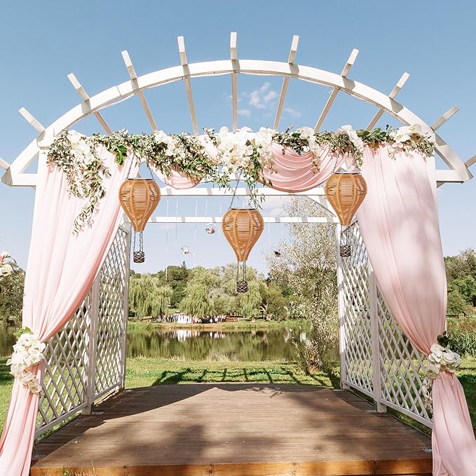 pearlstar Solar Hot Air Balloon Lantern with Flame Light Outdoor Hanging Solar Powered Lights Woven Solar Lantern Waterproof for Patio Yard Farmhouse Garden Wedding Holiday Decoration