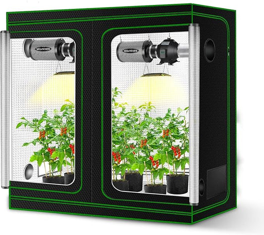 ATOUR 96”x48”x80” Grow Tent, Reflective 600D Mylar,Hydroponic Grow Tent with Observation Window and Floor Tray for Indoor Plant Growing 4’x4’