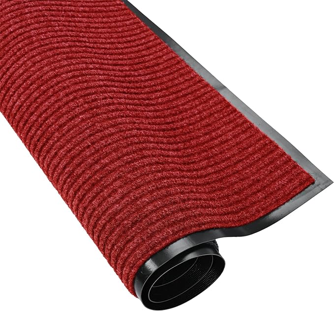 Profile Rubber Door Mat, 72x48inch, Heavy Duty, Entrance Doormat, Indoor and Outdoor, Waterproof, Easy Clean Shoe Scraper, Home Rug Welcome Mats for Entryway, Patio, Porch(Red)